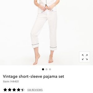 J Crew Vintage pajama pants, white, XS